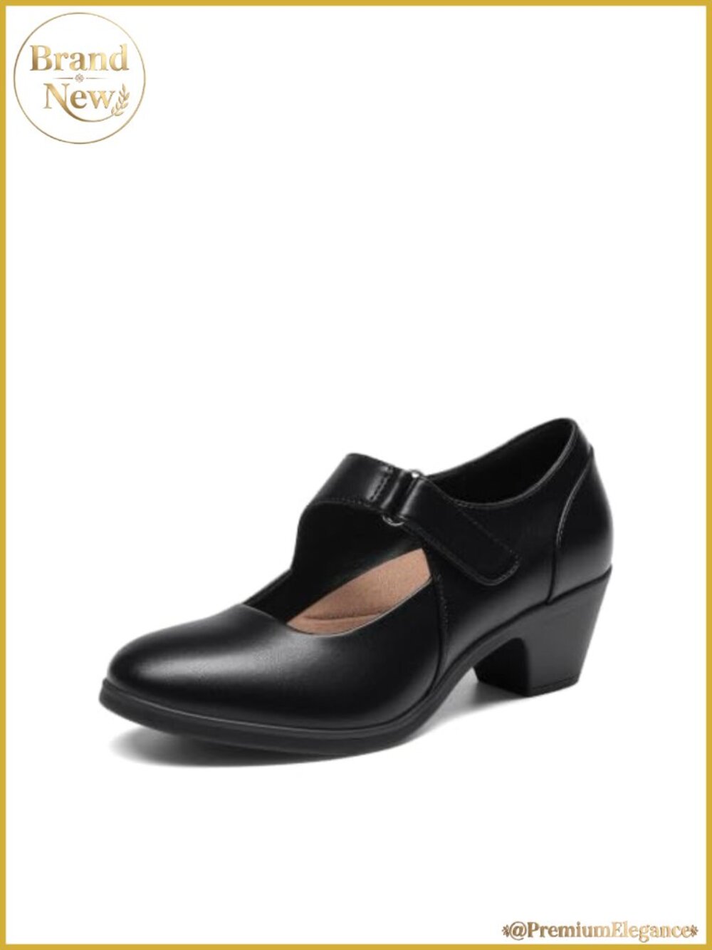 Women's Mary Jane Pumps Chunky Block Heels Faux Leather Buckle Work